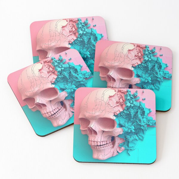 Item preview, Fractured Pastel Skull II designed and sold by landletsy.