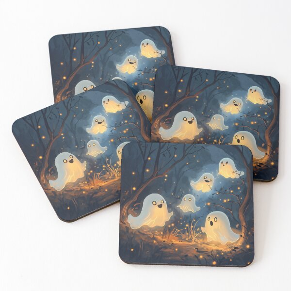 Item preview, Friendly Ghosts Gathering in Enchanted Forest designed and sold by SunsetTH.