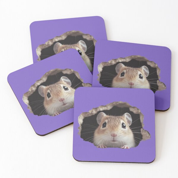 Item preview, Cute Gerbil Peeking Through Crack – Perfect for Animal Lovers designed and sold by harmzk90.