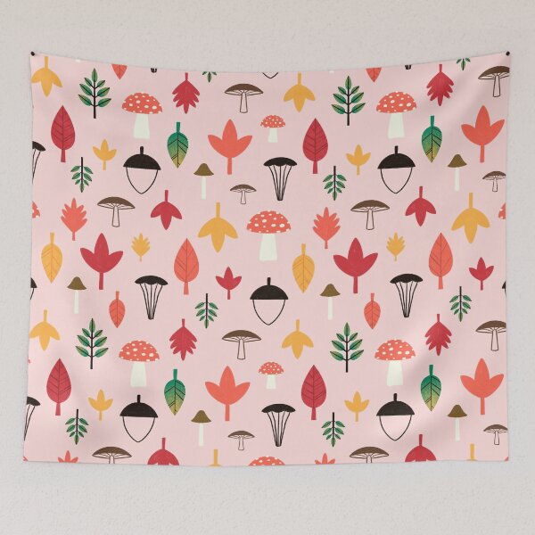 Aperçu de l'œuvre Champignons, glands et feuilles d'automne cueillis créée et vendue par Haley Schulz.