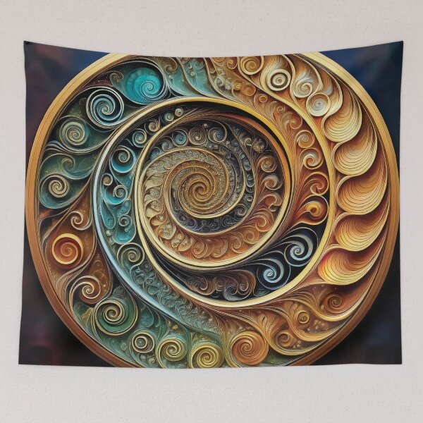 Aperçu de l'œuvre Un motif en spirale fascinant composé de nombreuses couches et couleurs. créée et vendue par HEMRO.