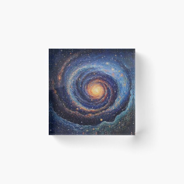 Aperçu de l'œuvre Spirale Cosmique Lumineuse en Pointillisme - Art Galactique créée et vendue par TeeTribeWear.