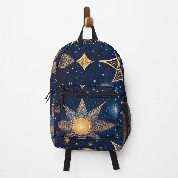 Item preview, A celestial-themed pattern design featuring various stars and celestial bodies against a dark blue background. designed and sold by HEMRO.