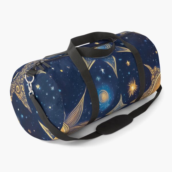Item preview, A celestial-themed pattern design featuring various stars and celestial bodies against a dark blue background. designed and sold by HEMRO.
