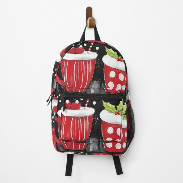 Item preview, Delicious Christmas Holiday Mugs with Whipped Cream, Strawberries, and Holly AI Generated Abstract Art designed and sold by OlfactoART Studio.