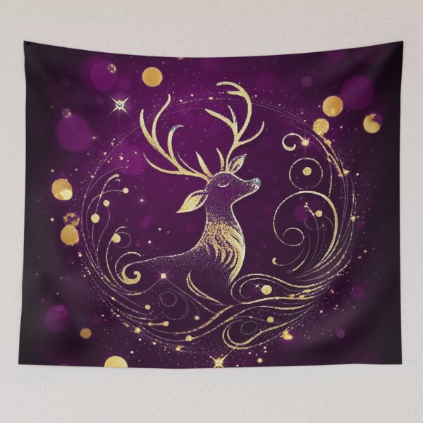 Item preview, Regal Stag: Purple Majesty designed and sold by LyssasMindArt.
