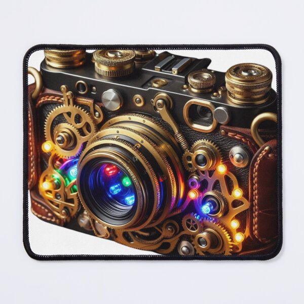 Item preview, Steampunk Neon Vintage Camera designed and sold by sahbender.