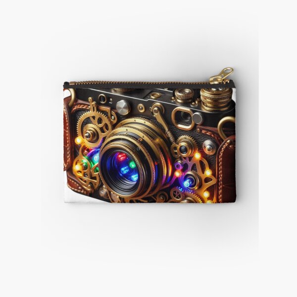 Item preview, Steampunk Neon Vintage Camera designed and sold by sahbender.