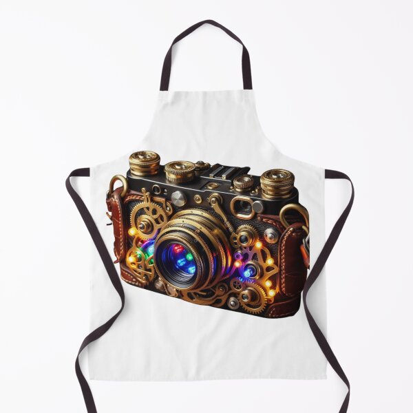 Item preview, Steampunk Neon Vintage Camera designed and sold by sahbender.