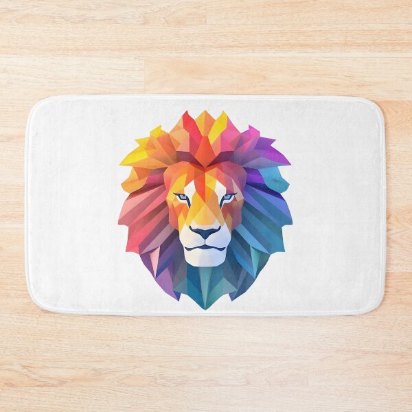 Item preview, A COLORFUL GEOMETRIC LION designed and sold by infinitearte.