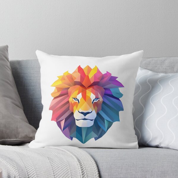 Item preview, A COLORFUL GEOMETRIC LION designed and sold by infinitearte.