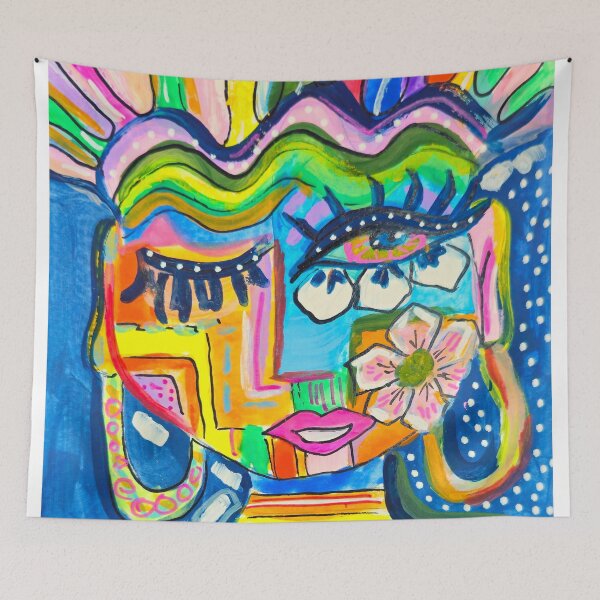 Item preview, Vibrant Abstract Art - Playful Patterns & Bold Colors - Modern Wall Decor Brenda Knoll Faces 2024 designed and sold by Brenda  Knoll.