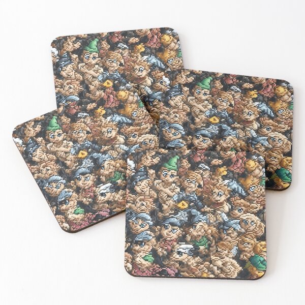 Item preview, Pixel Crowd Chaos - 8-bit People Pattern designed and sold by Spicex2.