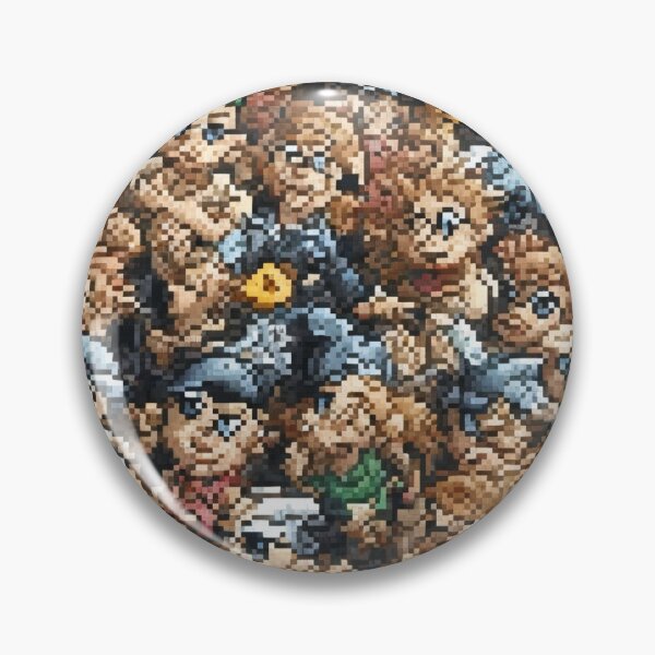 Item preview, Pixel Crowd Chaos - 8-bit People Pattern designed and sold by Spicex2.