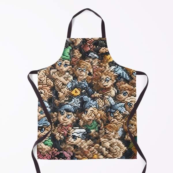 Item preview, Pixel Crowd Chaos - 8-bit People Pattern designed and sold by Spicex2.