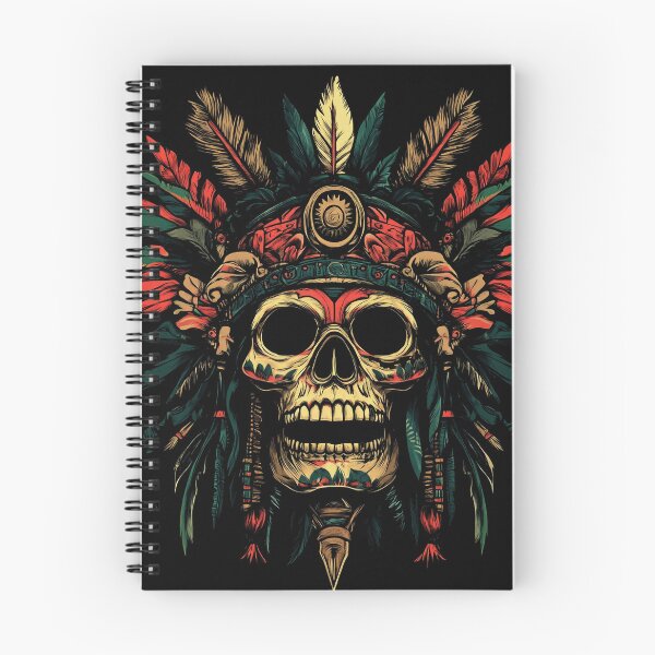 Item preview, Ancient Native Chief Skull & Headdress  designed and sold by Wsgreen.