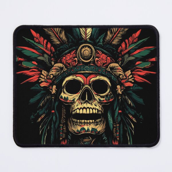 Item preview, Ancient Native Chief Skull & Headdress designed and sold by Wsgreen.