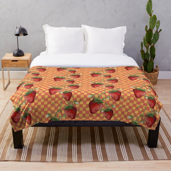 Item preview, Strawberry and Checkered Pattern Design: A Fresh and Trendy Aesthetic for Your Home Decor designed and sold by Pandositive.