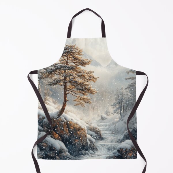 Item preview, A pine tree on the side of an icy mountain stream designed and sold by MargaretWiktor.