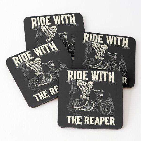 Item preview, Ride With The Reaper ,  Cool Skeleton Riding a motorcycle Design  designed and sold by Hotshots Design.