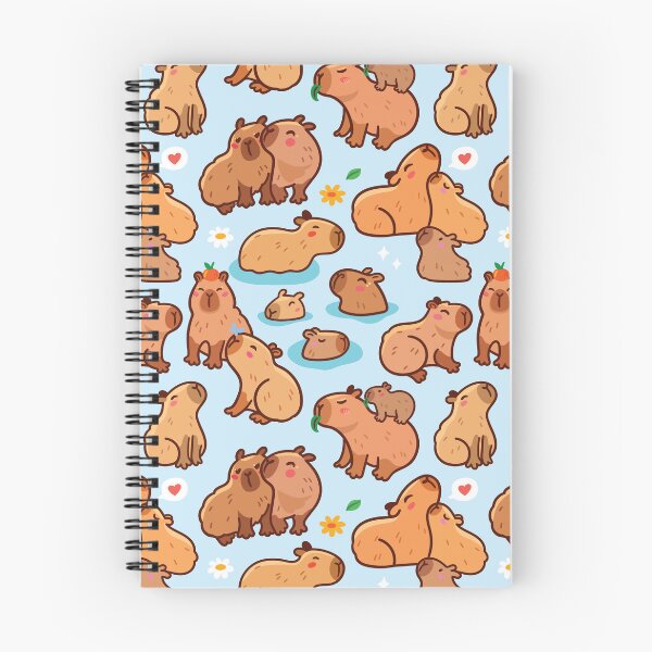 Item preview, Capybara family on blue designed and sold by PenguinHouse.