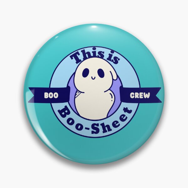 Aperçu de l'œuvre Rétro Ceci est un drap bleu Boo par Boo Crew créée et vendue par OddlyWrapped.