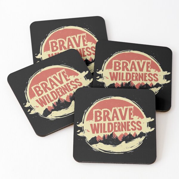 Item preview, Brave Wilderness Retro Mountain Adventure Design designed and sold by Retro Travel Design.