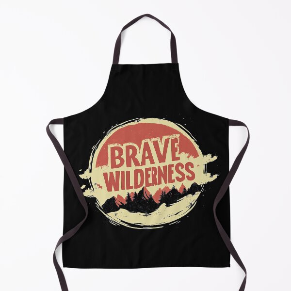 Item preview, Brave Wilderness Retro Mountain Adventure Design designed and sold by Retro Travel Design.