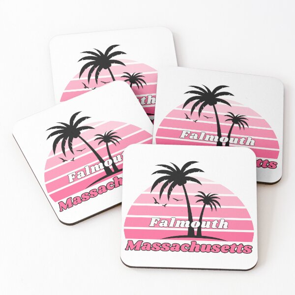 Item preview, Retro Falmouth Beach Massachusetts Palm Tree at Sunset designed and sold by karmdaf.