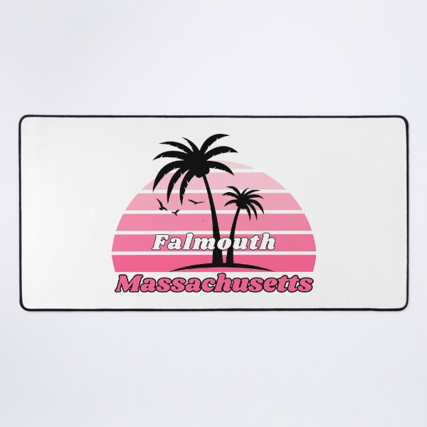 Item preview, Retro Falmouth Beach Massachusetts Palm Tree at Sunset designed and sold by karmdaf.