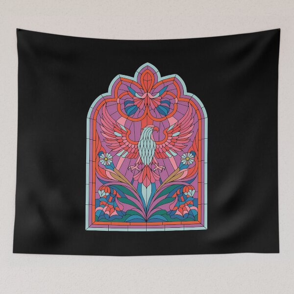 Item preview, Stainglass Eagle Retro Gothic Portal designed and sold by VitrauxNoirs.