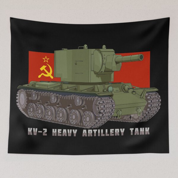 Item preview, KV-2 Heavy Artillery Tank Russian WW2 Soviet Russia Flag Tanks designed and sold by MilitaryMart.
