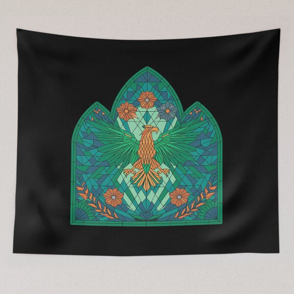 Item preview, Stainglass Eagle Retro Gothic Portal designed and sold by VitrauxNoirs.