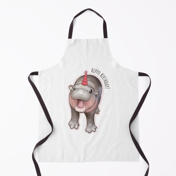 Item preview, Hippo Birthday! Funny Pygmy hippo designed and sold by GosiaArtGarden.