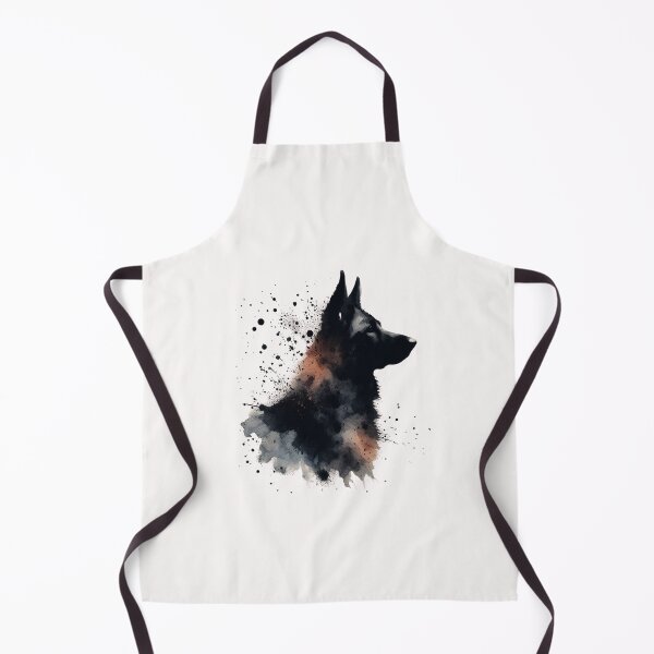 Item preview, Abstract watercolor painting of a German Shepherd designed and sold by chessnegocios.
