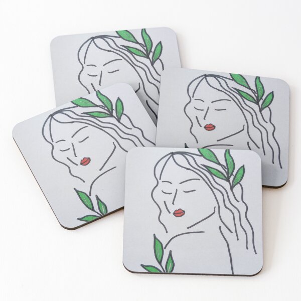 Item preview, Drawing of a woman with leaves in her hair designed and sold by NaturaFotos.