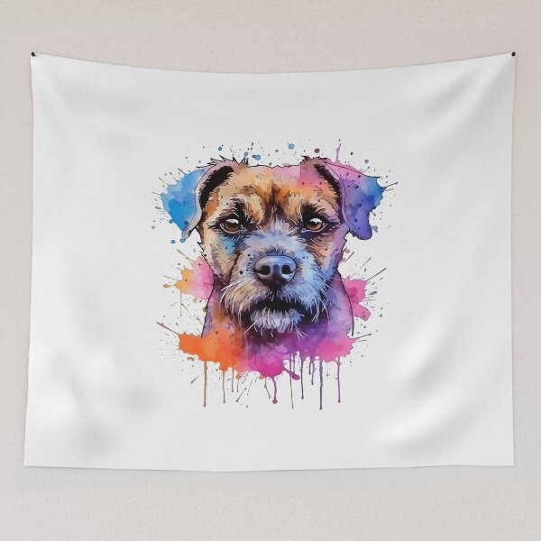 Item preview, Border Terrier | Colorful Watercolor Design #4 designed and sold by MatsurexDesigns.