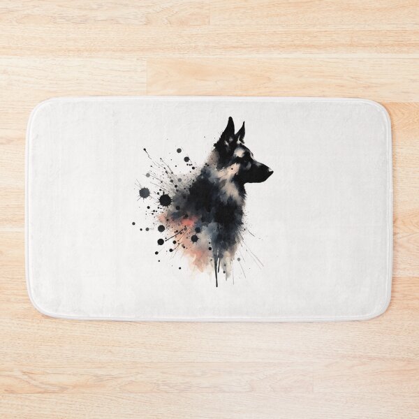 Item preview, Abstract watercolor painting of a German Shepherd designed and sold by chessnegocios.