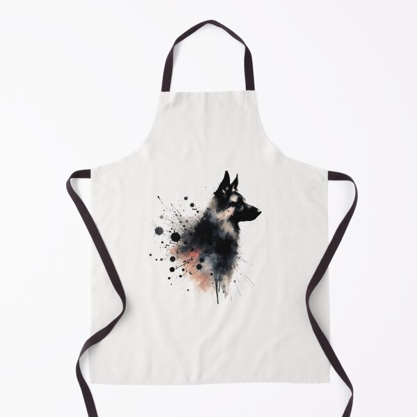 Item preview, Abstract watercolor painting of a German Shepherd designed and sold by chessnegocios.