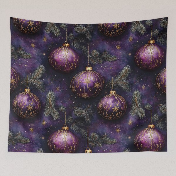 Item preview, Christmas Purple Themed with Festive Baubles  designed and sold by ArDecoS.