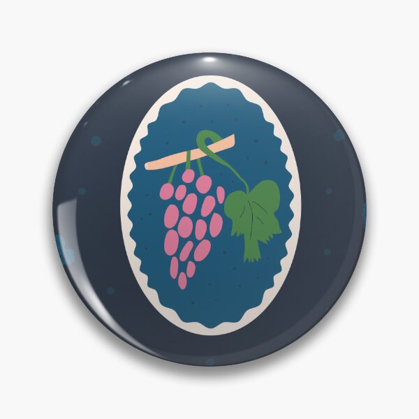 Item preview, Bunch of grapes oval emblem designed and sold by Syuzanna.