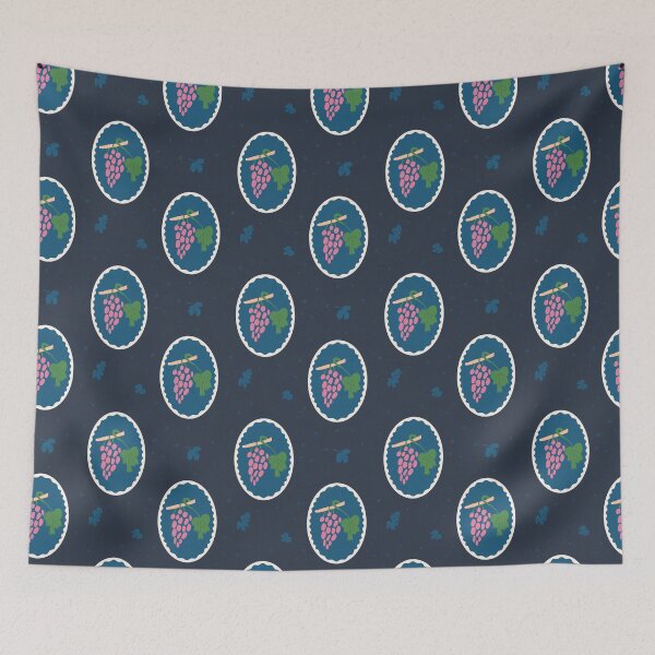 Item preview, Bunch of grapes oval emblem designed and sold by Syuzanna.