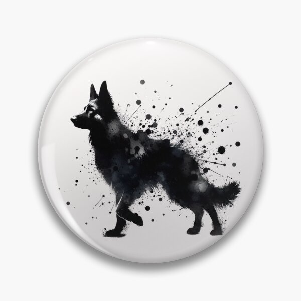 Item preview, Abstract watercolor painting of a German Shepherd designed and sold by chessnegocios.