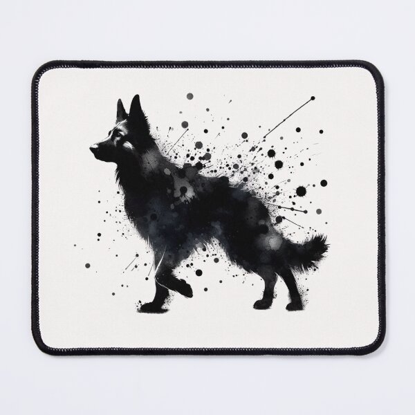 Item preview, Abstract watercolor painting of a German Shepherd designed and sold by chessnegocios.