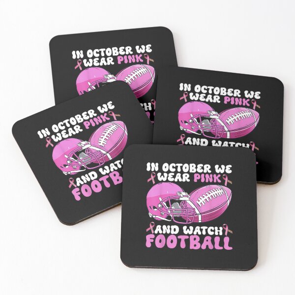 Item preview, In October We Wear Pink Football Breast Cancer Awareness designed and sold by creatikatz.
