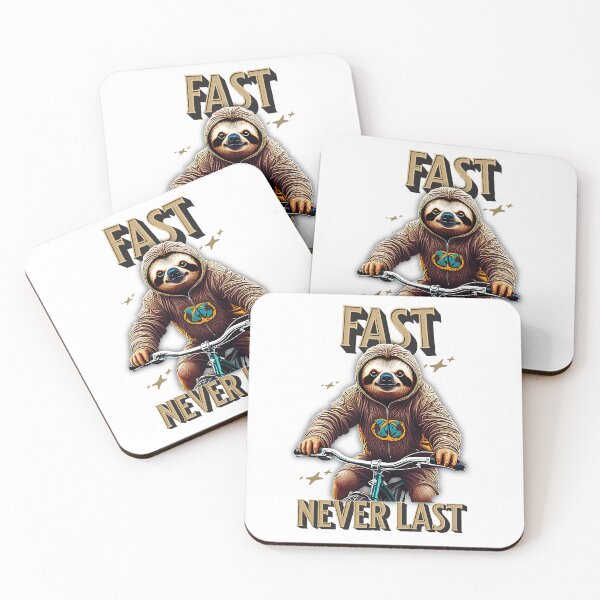 Item preview, Fast Never Last/ Cool sloth on the bike. T-Shirt designed and sold by SofiesDesign.