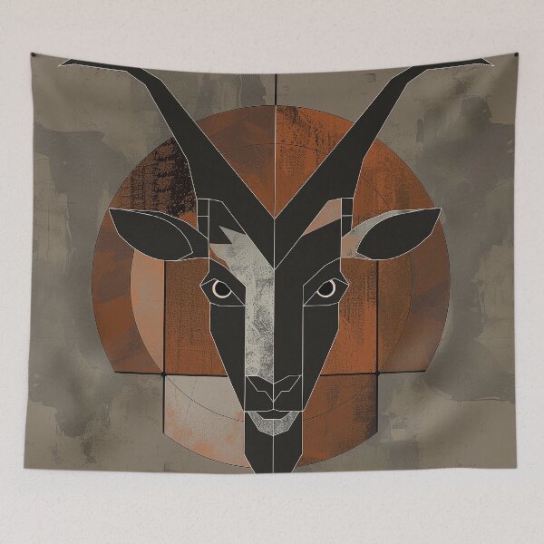 Item preview, Geometric Capricorn – Constancy and Discipline designed and sold by ChillThunder.