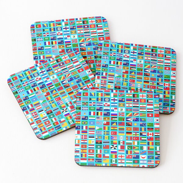 Item preview, Flags of the World All Countries Nations  - Aqua Blue designed and sold by Divine Ease.