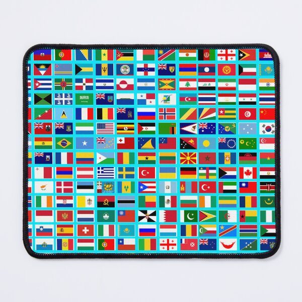Item preview, Flags of the World All Countries Nations  - Aqua Blue designed and sold by Divine Ease.