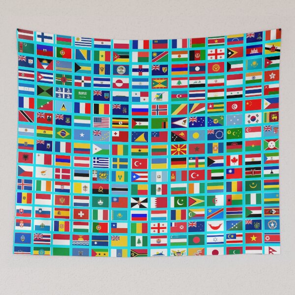 Item preview, Flags of the World All Countries Nations  - Aqua Blue designed and sold by Divine Ease.